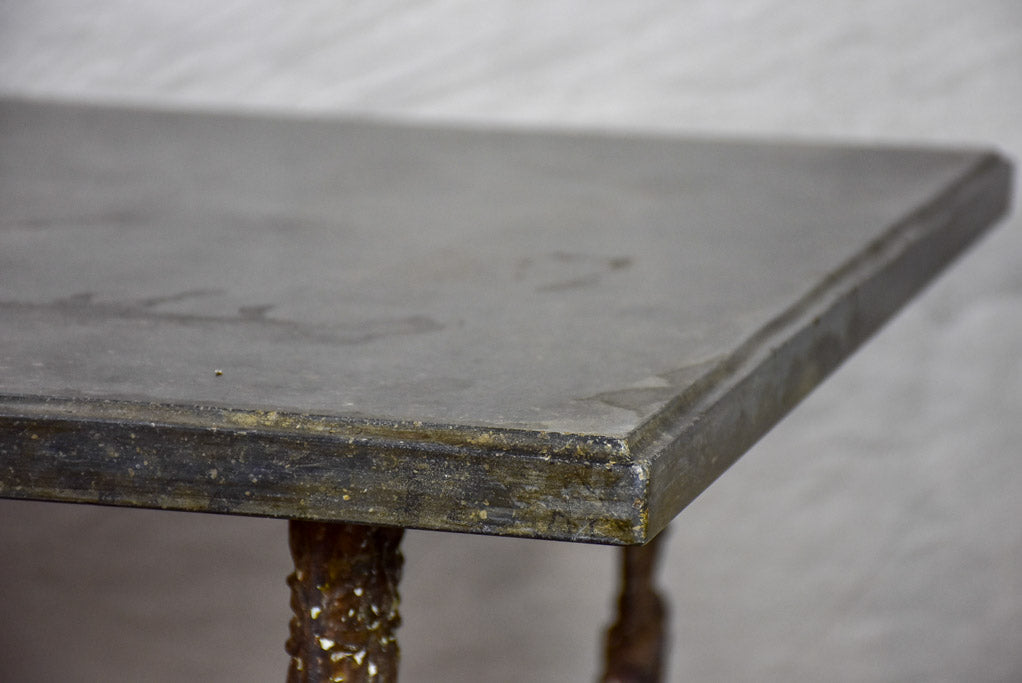 Pair of 19th Century Directoire rectangular tables with black marble 47¼" x 25¼"