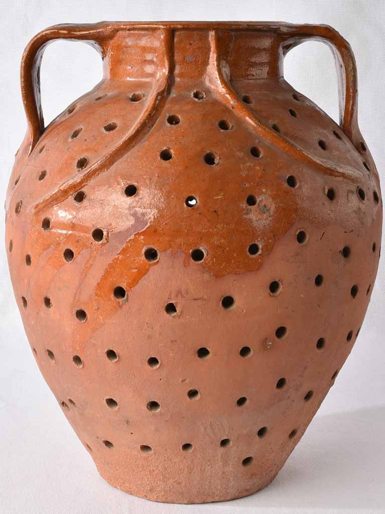 Very large terracotta snail preparation pot - French 15"