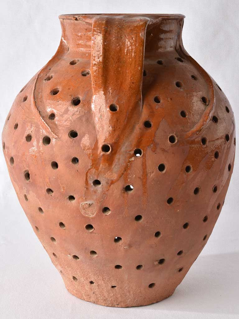 Very large terracotta snail preparation pot - French 15"