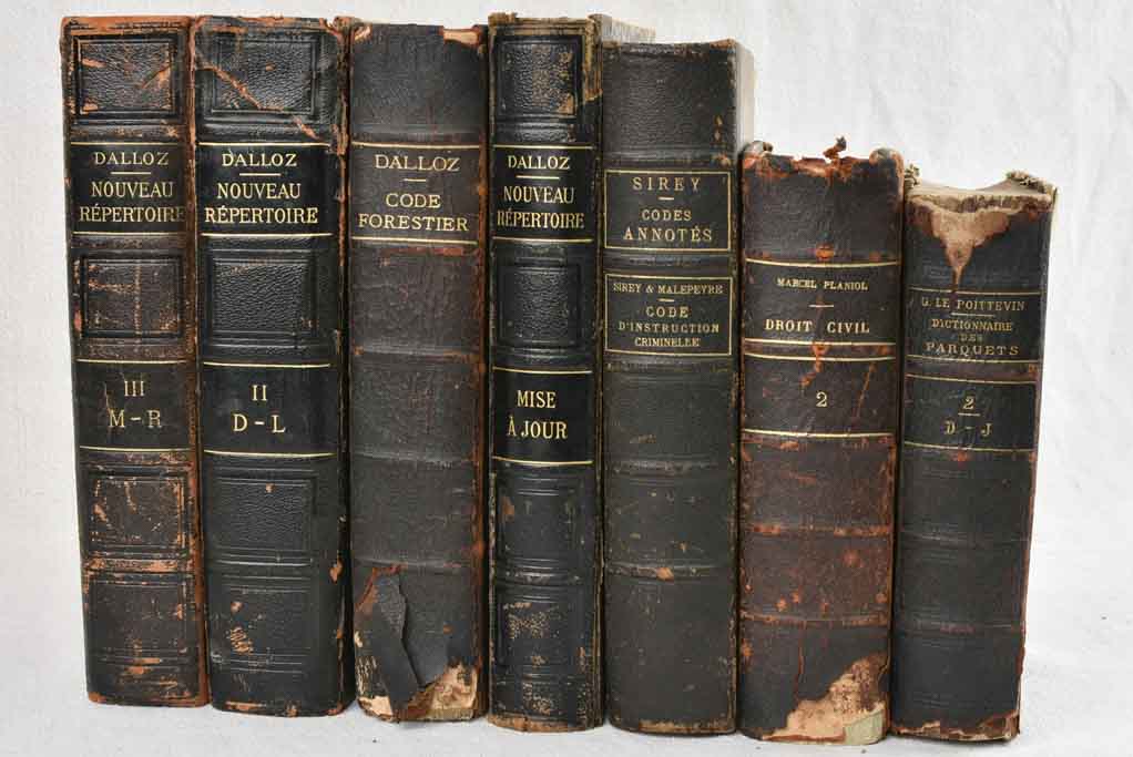 Old aged collection of French books
