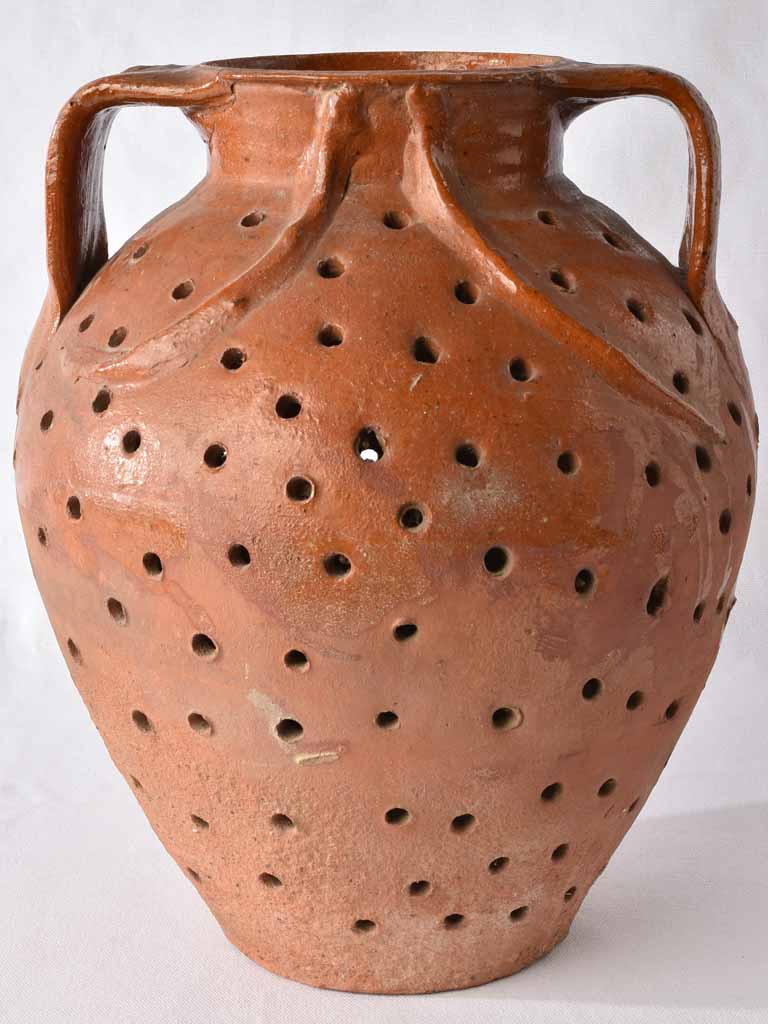 Very large terracotta snail preparation pot - French 15"
