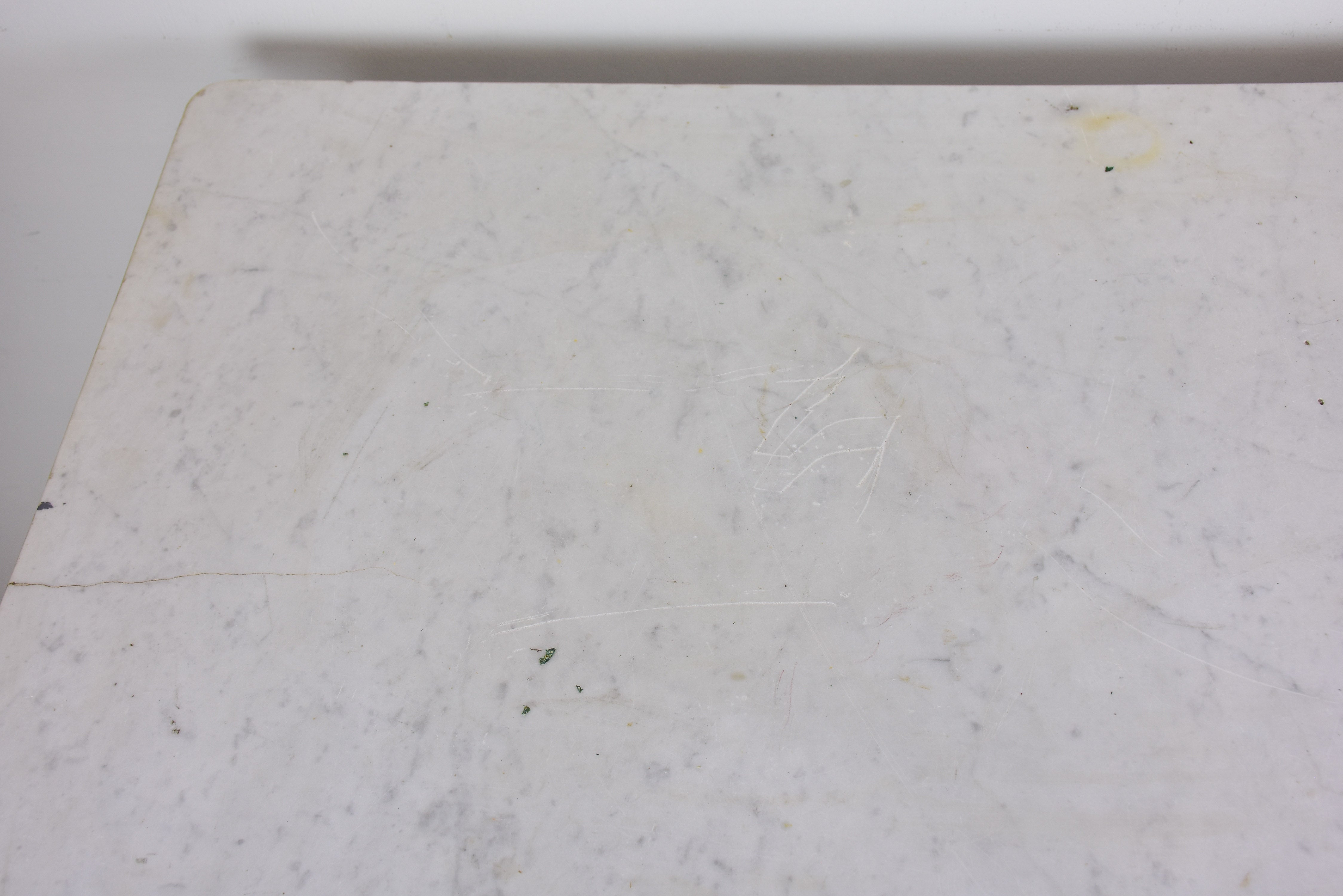 Rectangular French marble bistro table