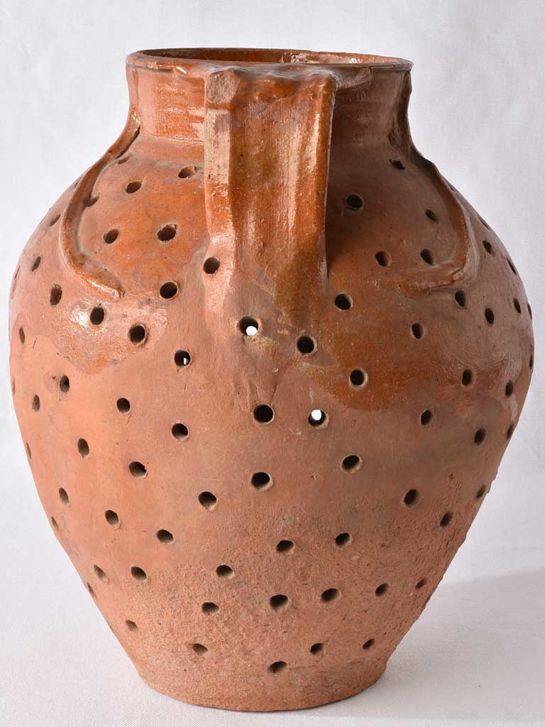 Very large terracotta snail preparation pot - French 15"