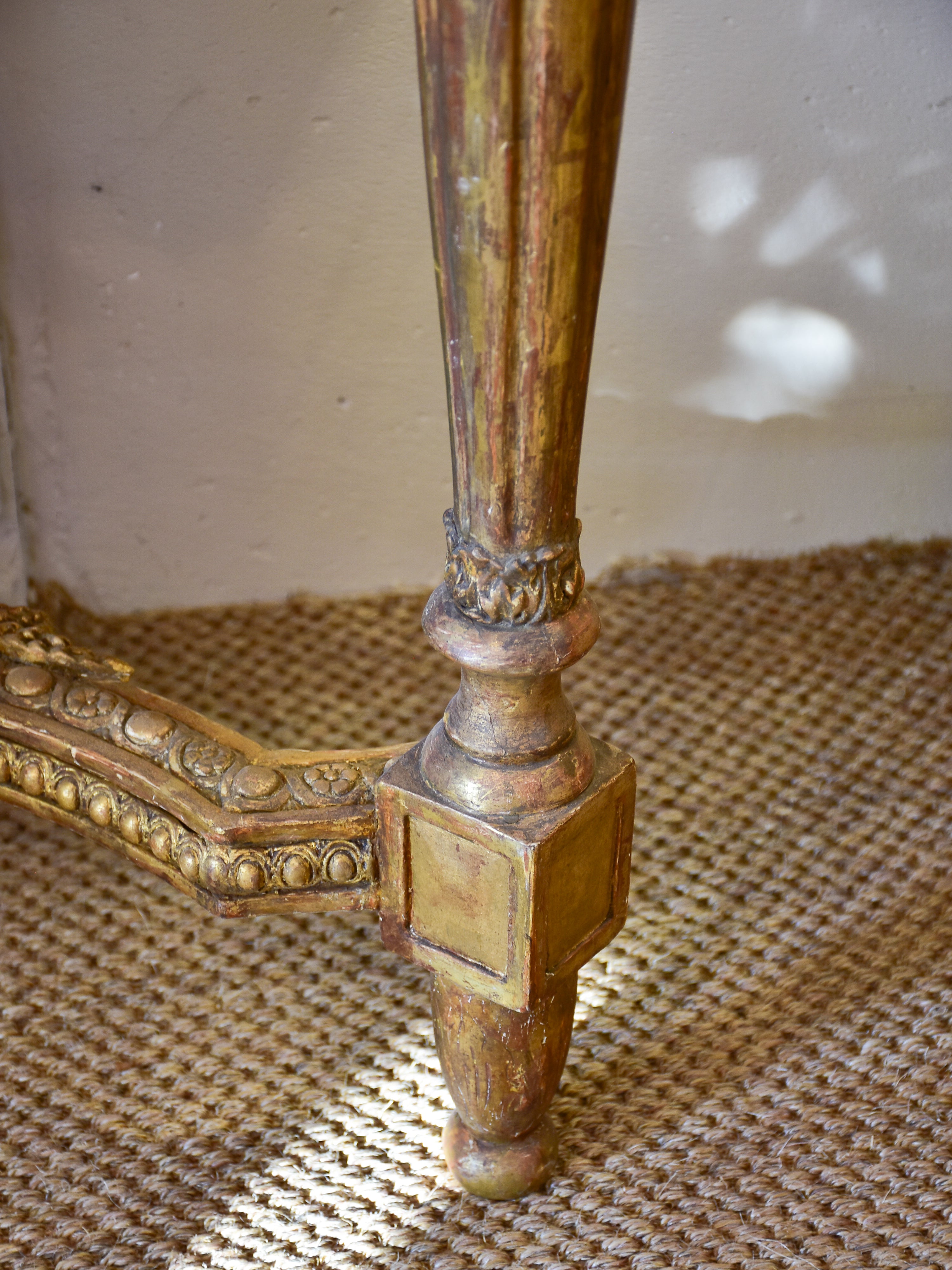 Antique Louis XVI console table with marble top