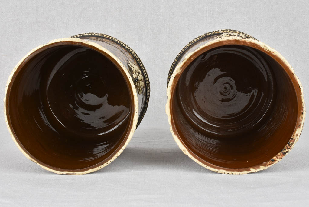 Beautiful Nougatine Style Lidded Jars
