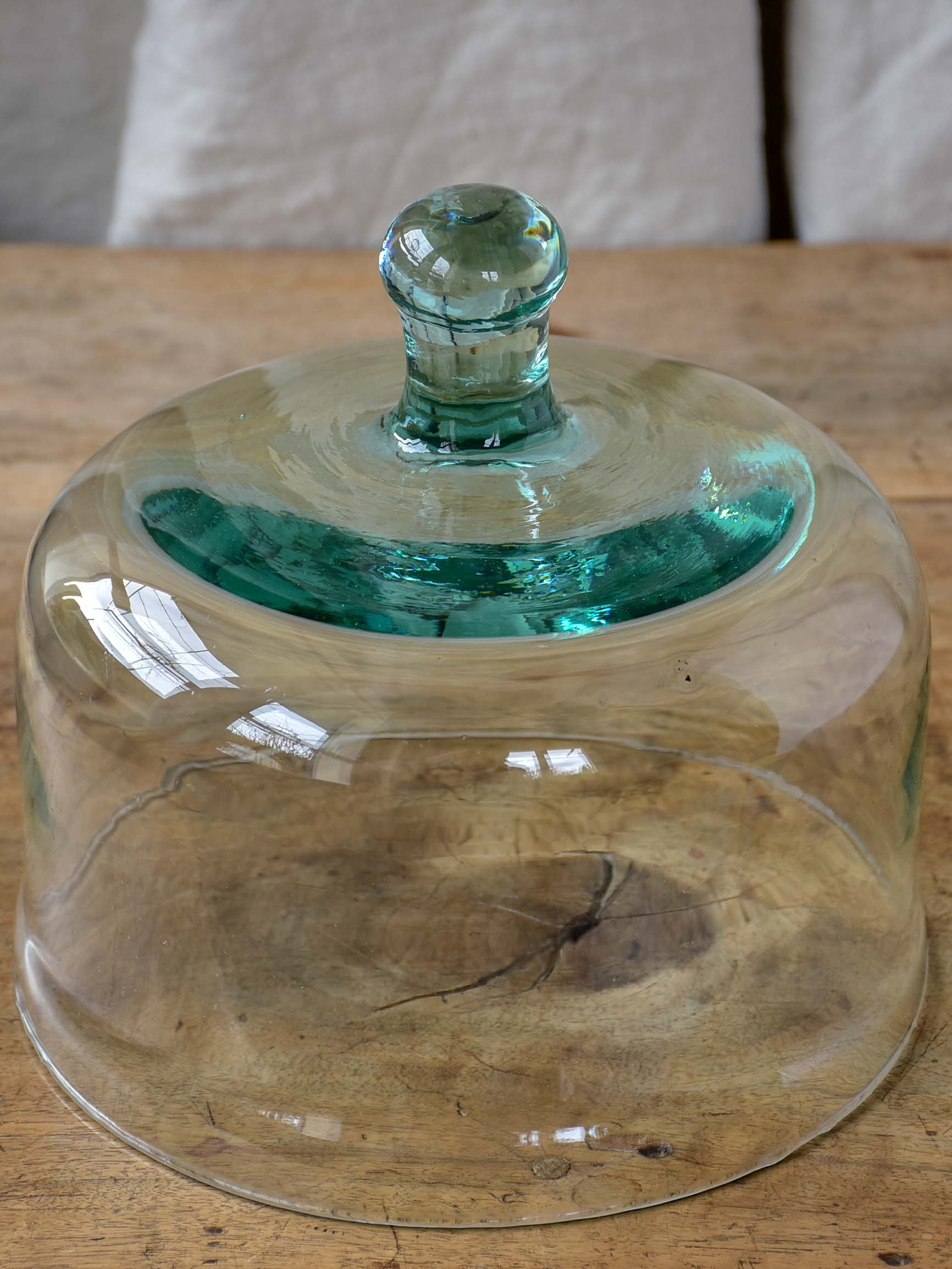 Antique French glass dome for cheese