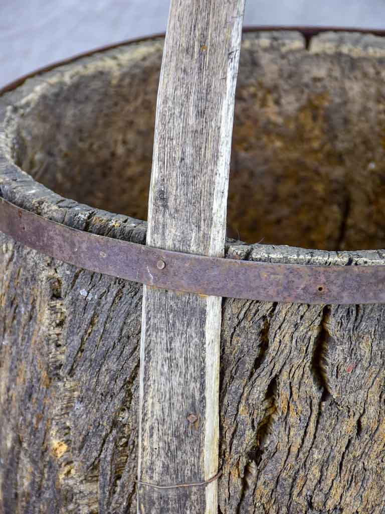 Primitive agricultural harvest basket made from cork (for collecting mushrooms, eggs) 17¾"