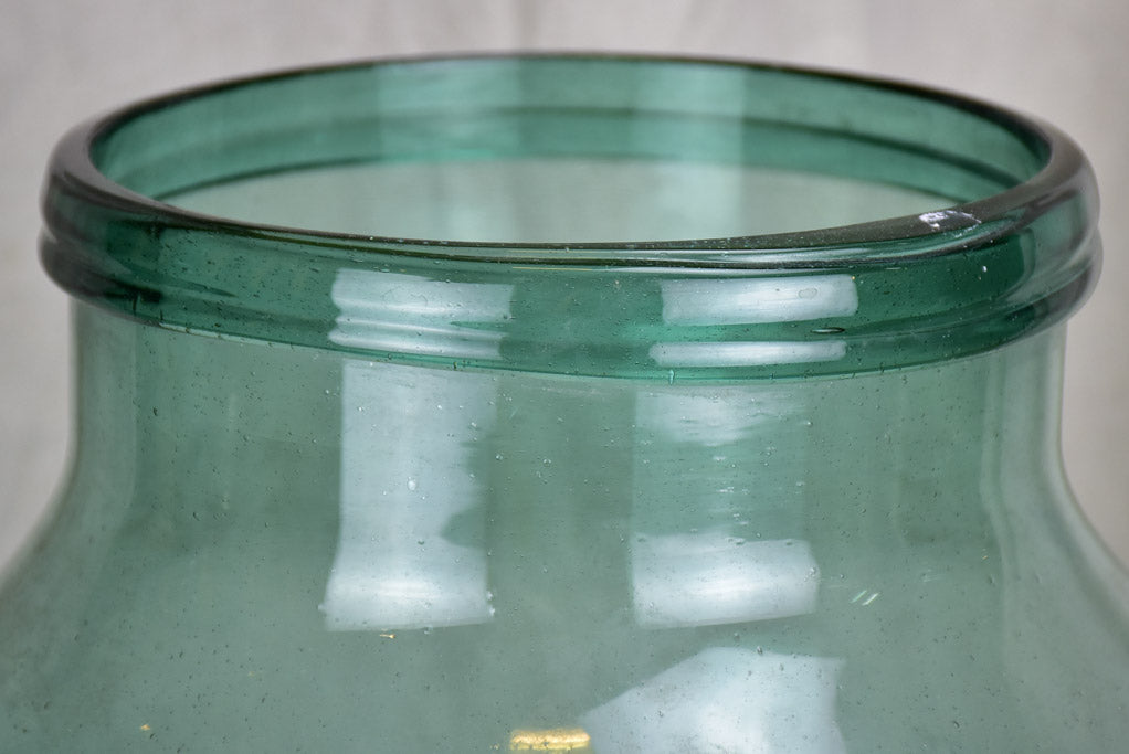 Very large blown glass preserving jar - hand blown 15¼"
