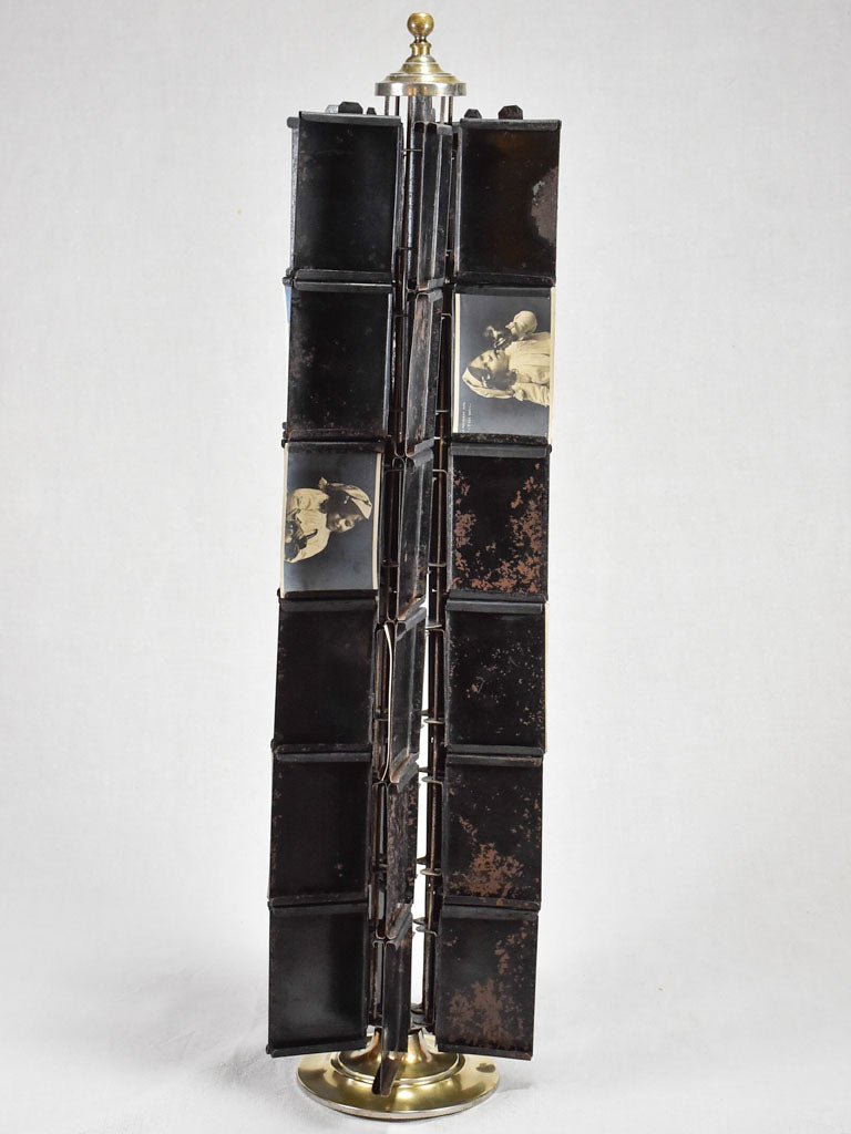 Antique French post card display stand - black 38½"
