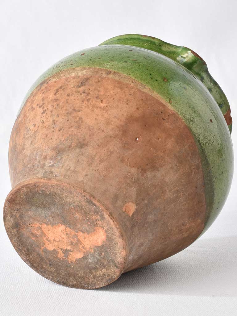 Carry pot w/ green glaze 8¾"