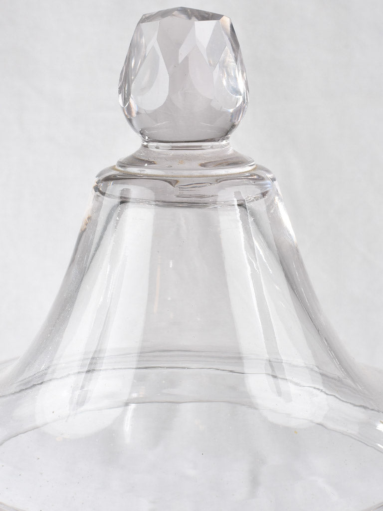 Collection of three lidded blown glass jars 19th century 21¾"