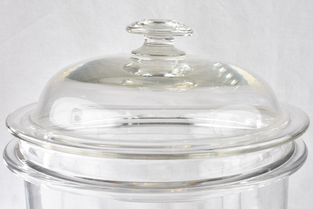 Collection of three lidded blown glass jars 19th century 21¾"