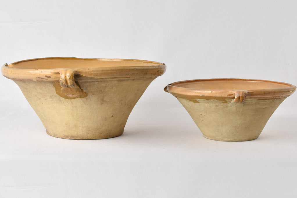 Traditional French yellow 'tian' food bowl