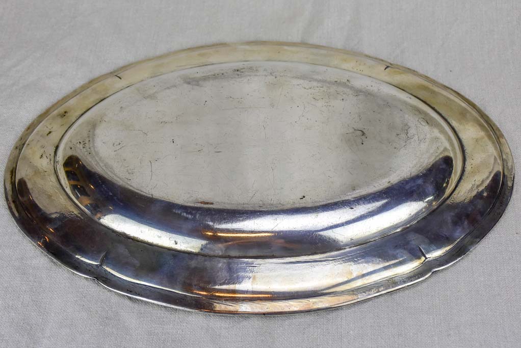 Early 19th Century Old Sheffield oval platter with family crest