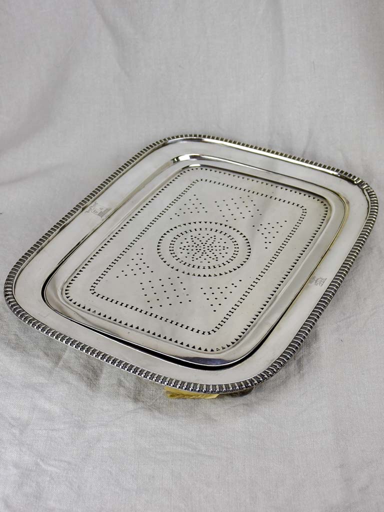 Early 19th Century Old Sheffield silver mazarine drainer tray