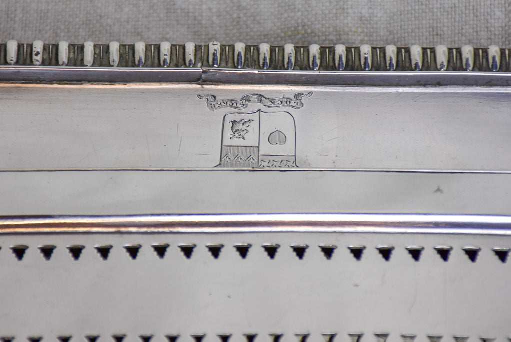Early 19th Century Old Sheffield silver mazarine drainer tray