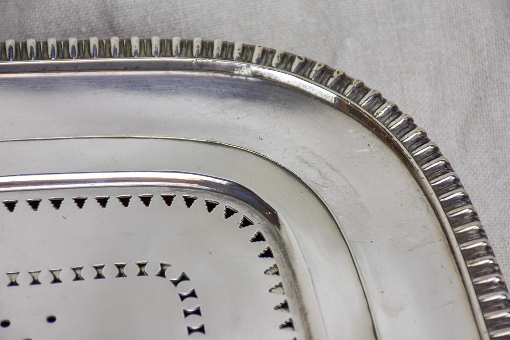Early 19th Century Old Sheffield silver mazarine drainer tray