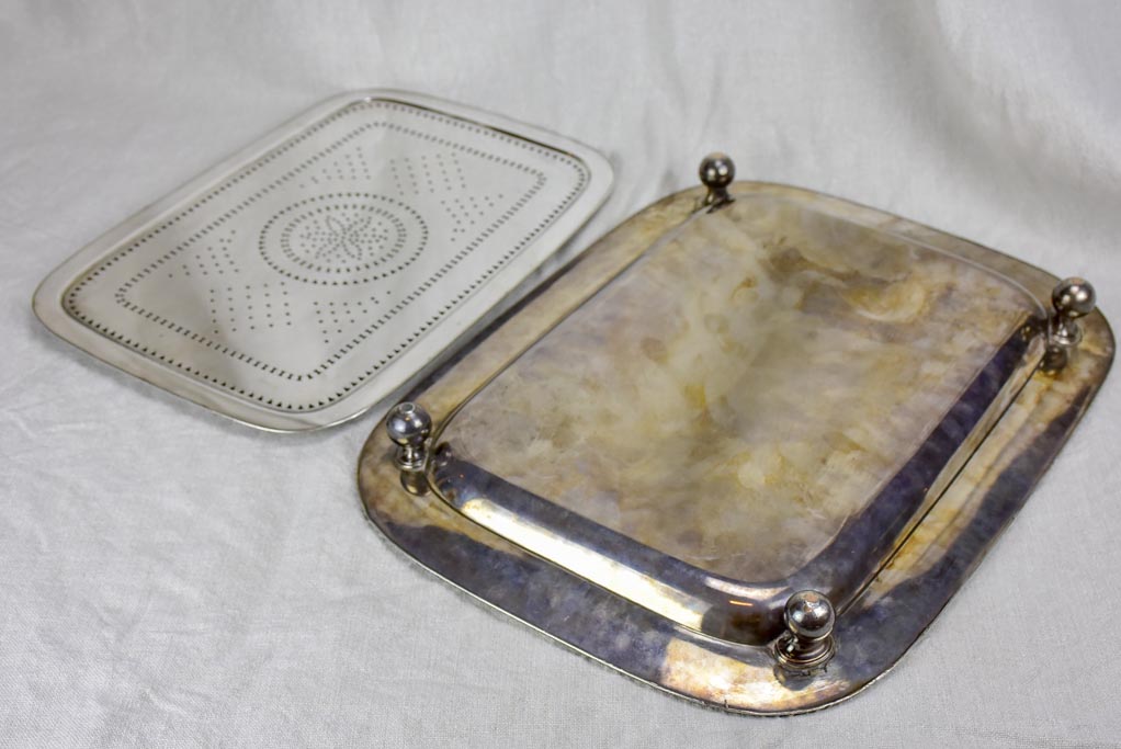 Early 19th Century Old Sheffield silver mazarine drainer tray