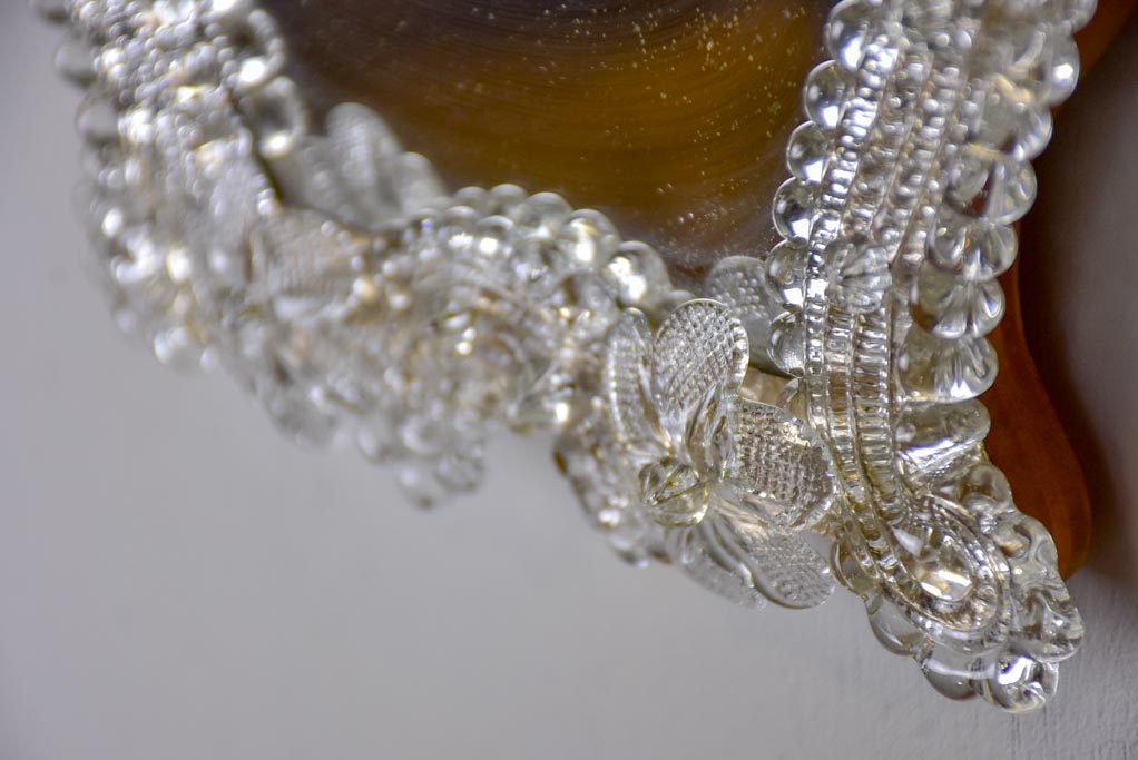 Small vintage Venetian style mirror with flowers