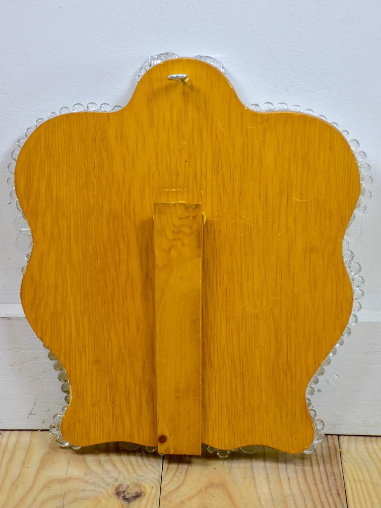 Small vintage Venetian style mirror with flowers