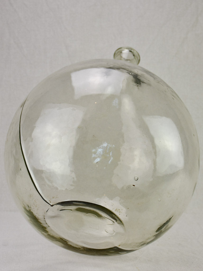 Antique French demijohn bottle with clear glass 19¾"