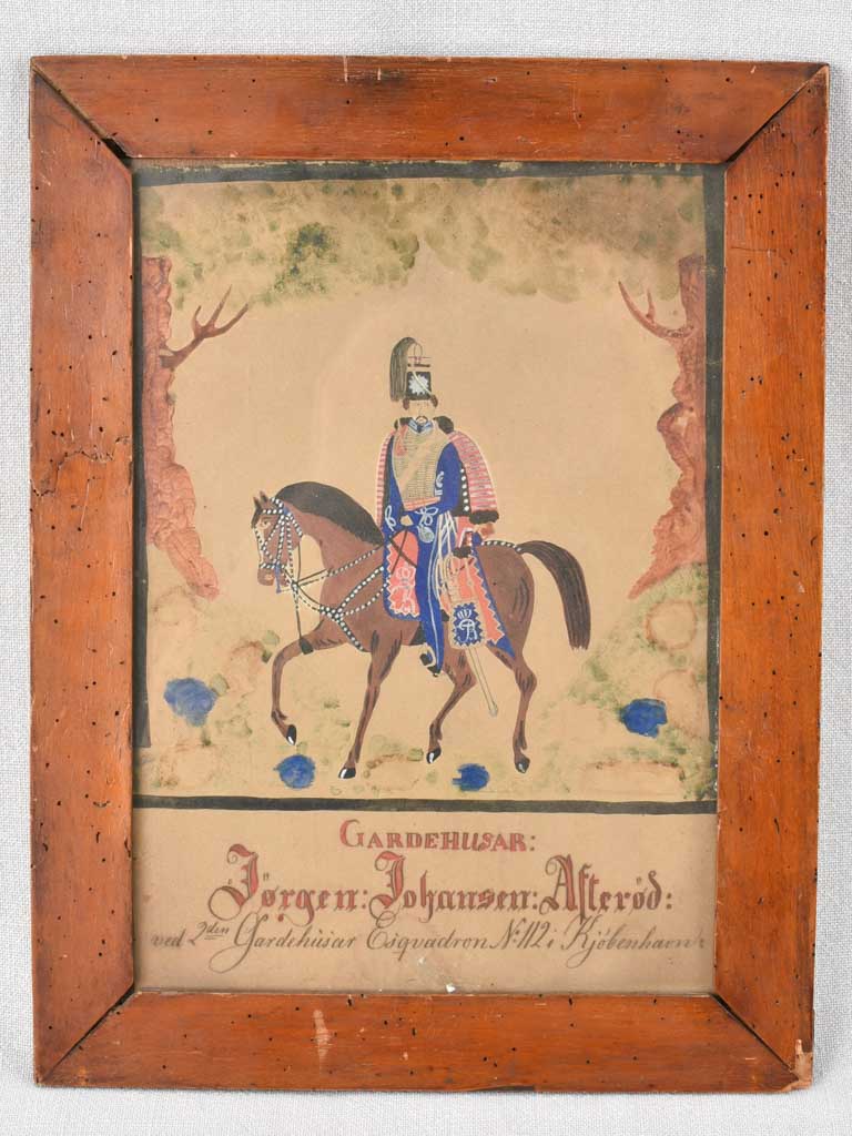 Nineteenth-century Danish gouache art piece