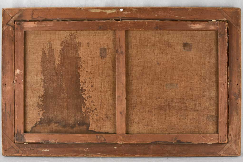 Large 19th century still life with bird fruit & flowers 29½" x 47¼"