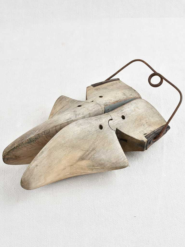 Pair of antique French wooden shoe stays