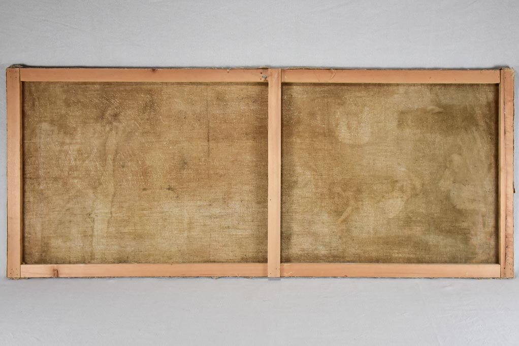 Large late-18th-century painting of bathing ducks - Anonymous 24½" x 59½"