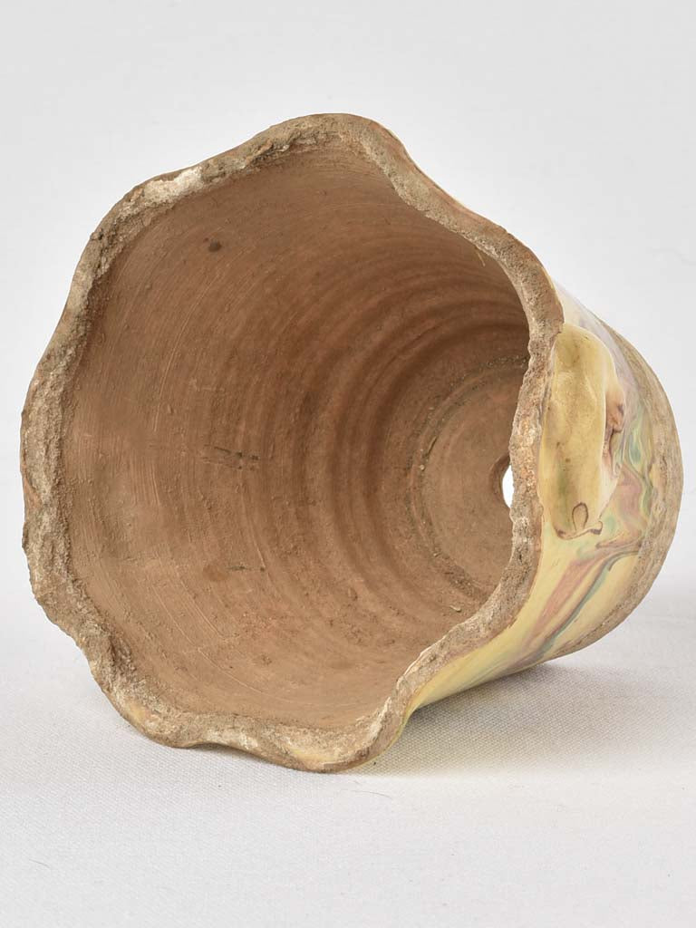 Exquisite 19th century French Jaspé flower pot / vase 5"