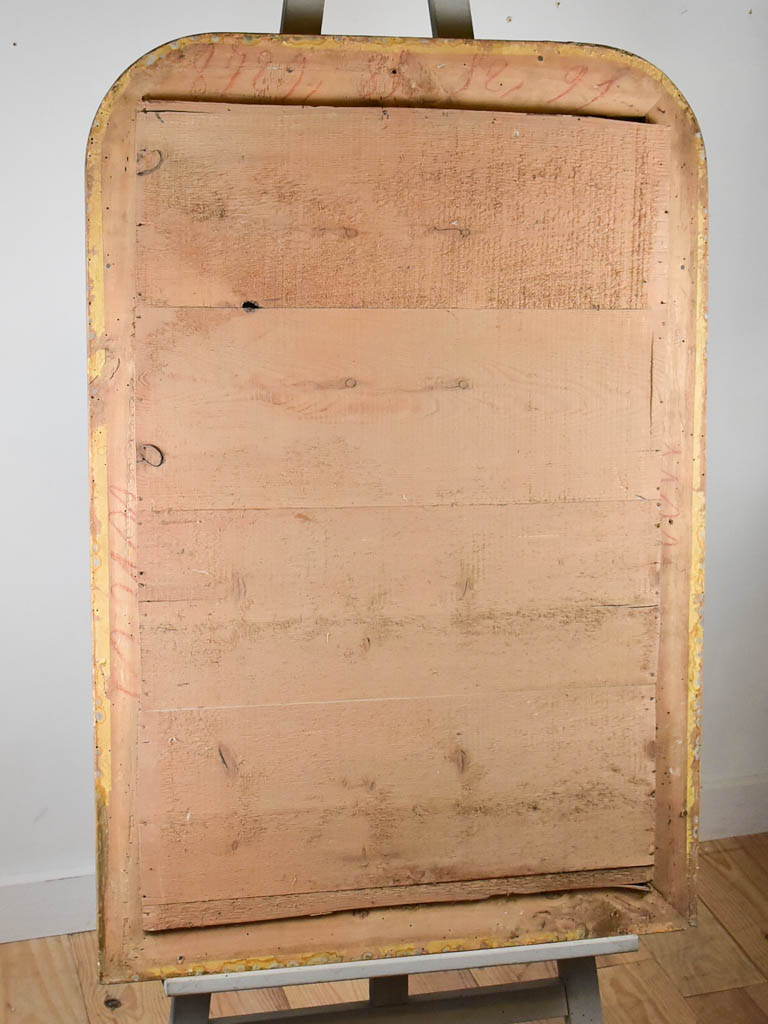 Large antique French Louis Philippe mirror - silver frame 28" x 40½"