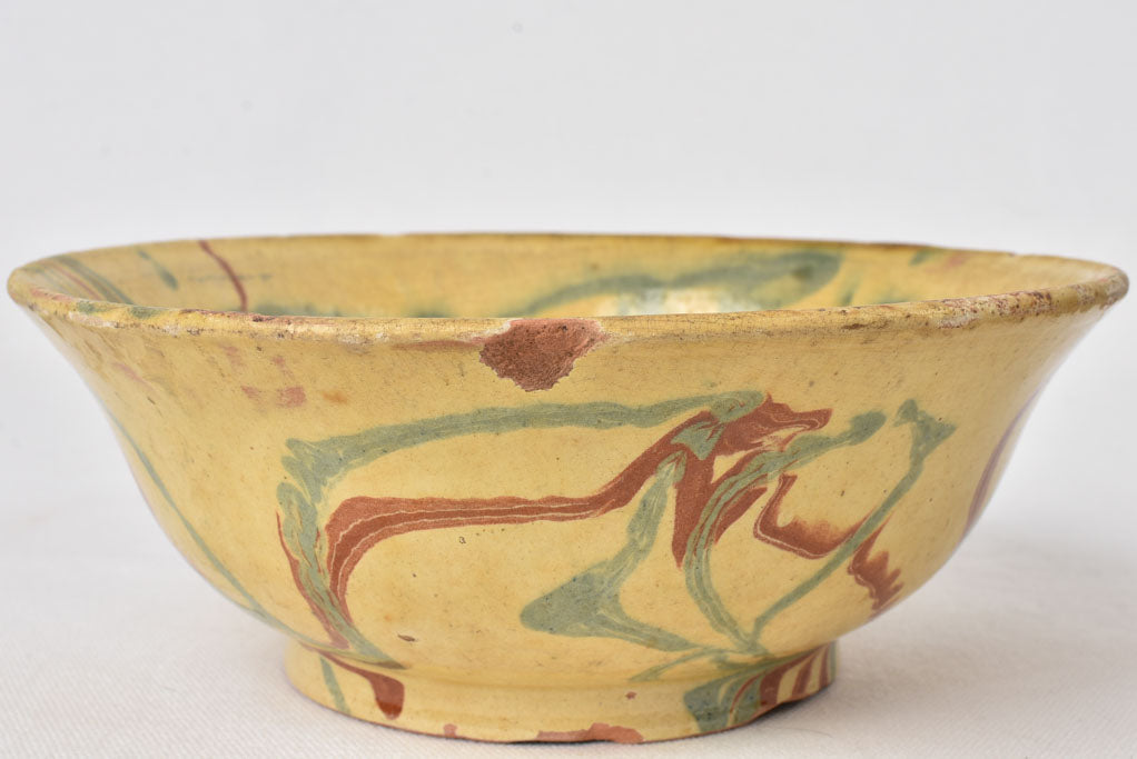 3 marbleized pieces - Jaspé 19th century