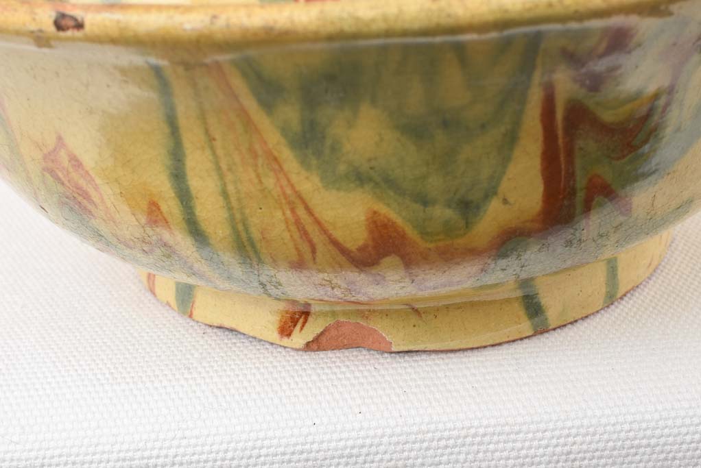 3 marbleized pieces - Jaspé 19th century
