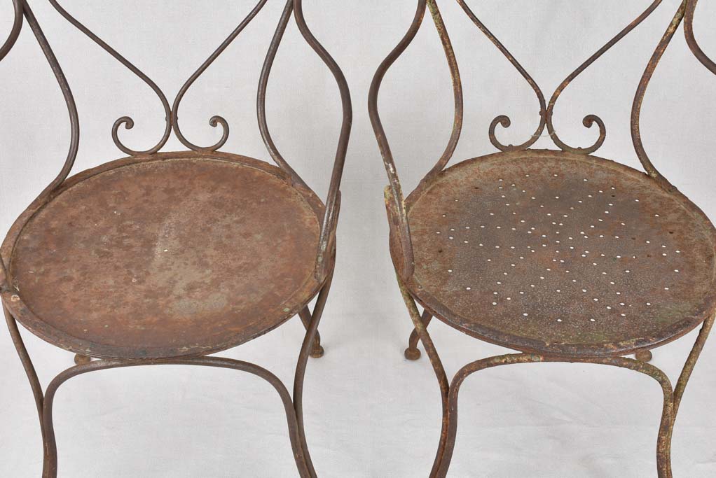 Pair of 19th century garden armchairs