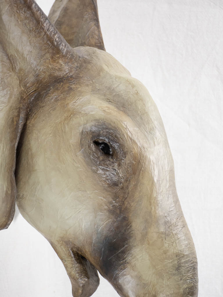 Artisan made papier-mâché elephant head 29¼"
