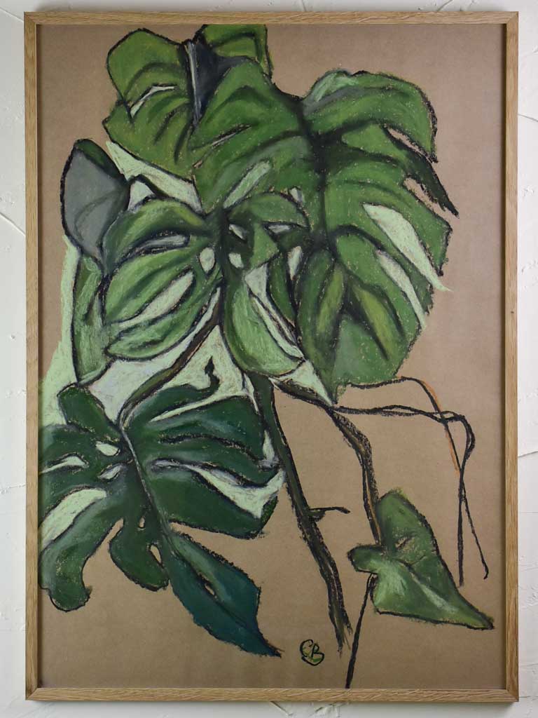 Monstera by Caroline Beauzon - gray 34¼" x 24½"