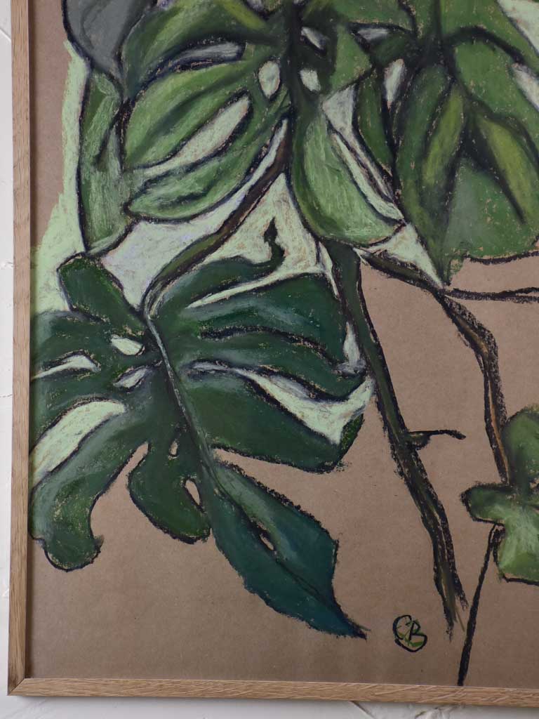 Monstera by Caroline Beauzon - gray 34¼" x 24½"