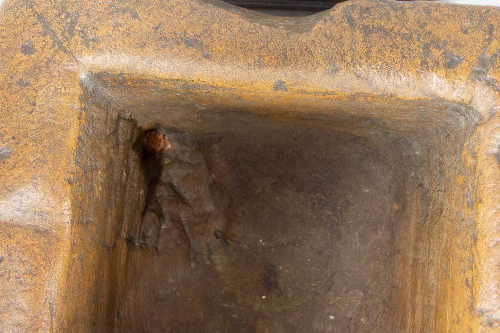 12th-century baptismal font with religious ornamentation 17¼"