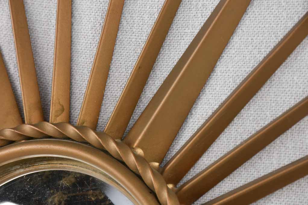 1950s Chaty Vallauris gold sunburst mirror - 19¼"