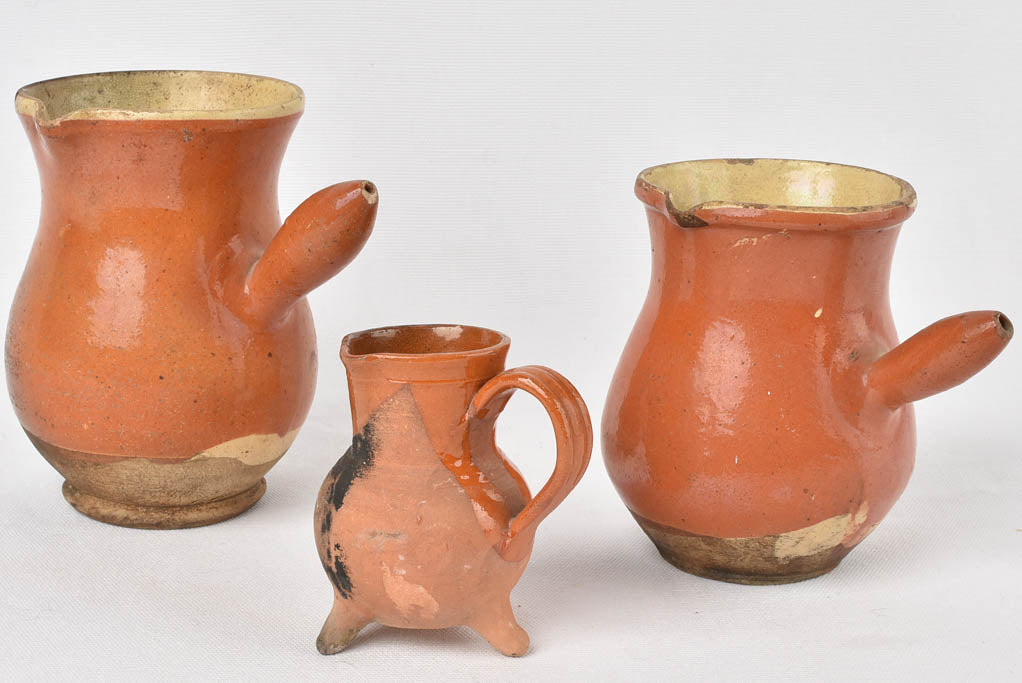 Rustic used French country pots