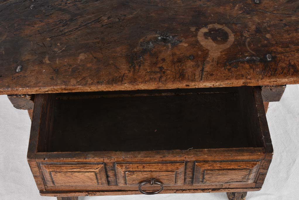 Primitive 17th century side table with drawer 36¼" x 26"