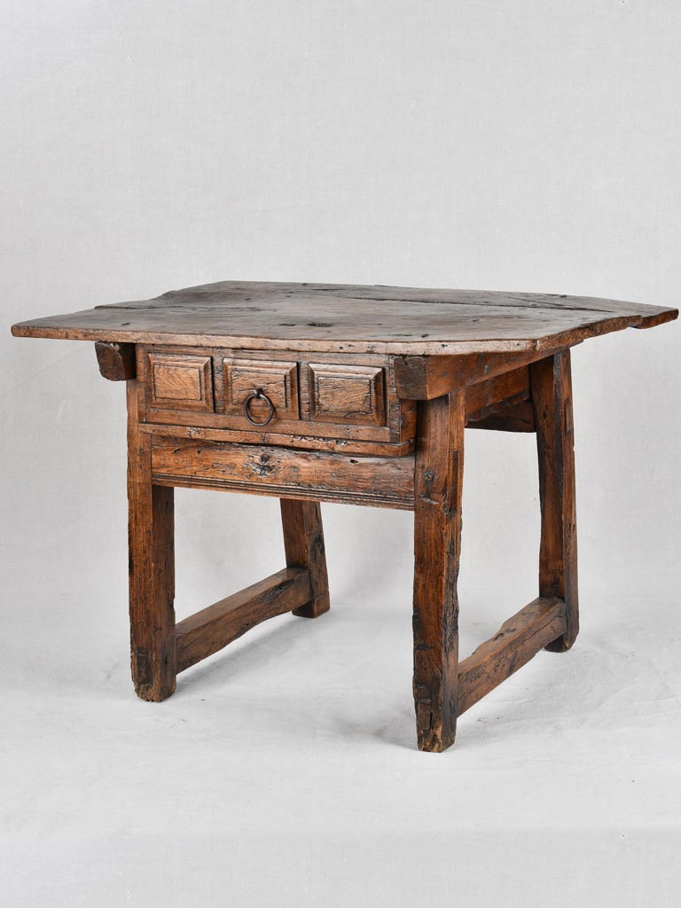 Primitive 17th century side table with drawer 36¼" x 26"