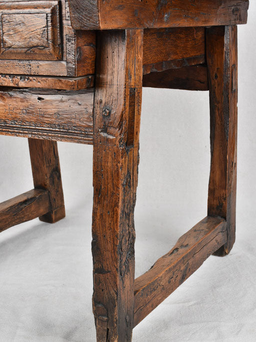 Primitive 17th century side table with drawer 36¼" x 26"