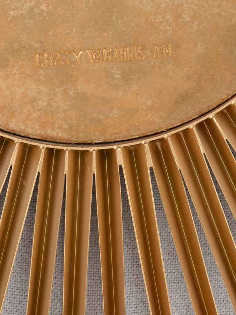 Large gold 1950s Chaty Vallauris mirror - 27½"