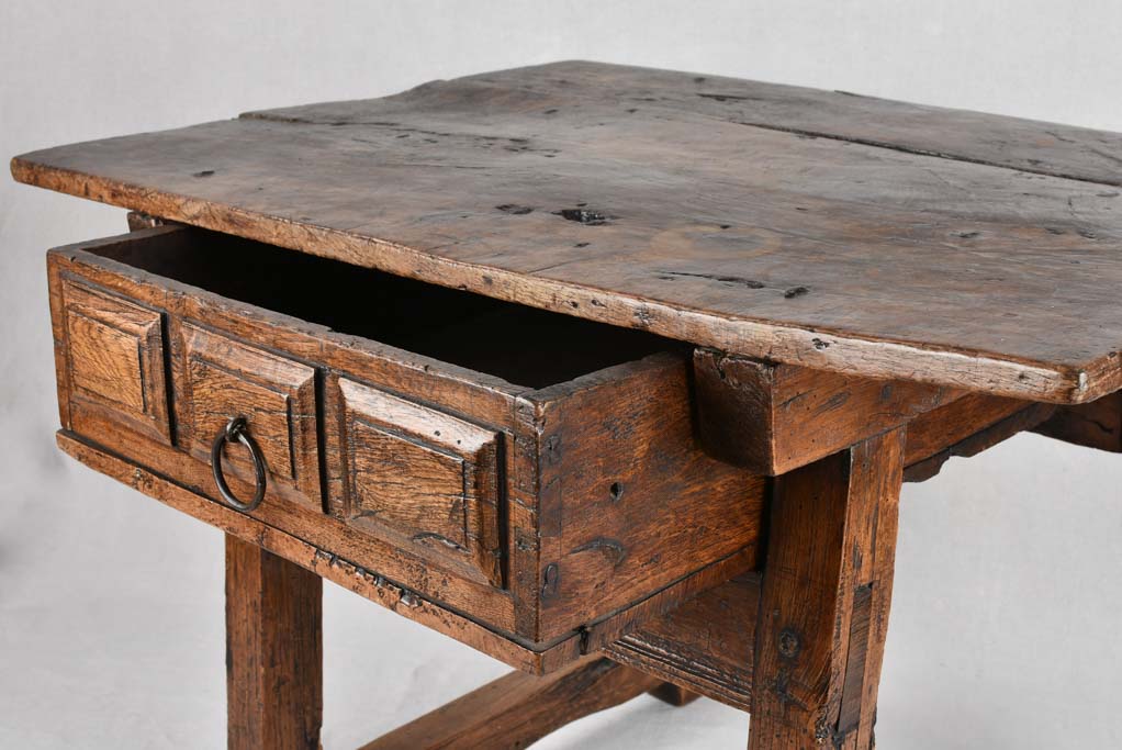 Primitive 17th century side table with drawer 36¼" x 26"