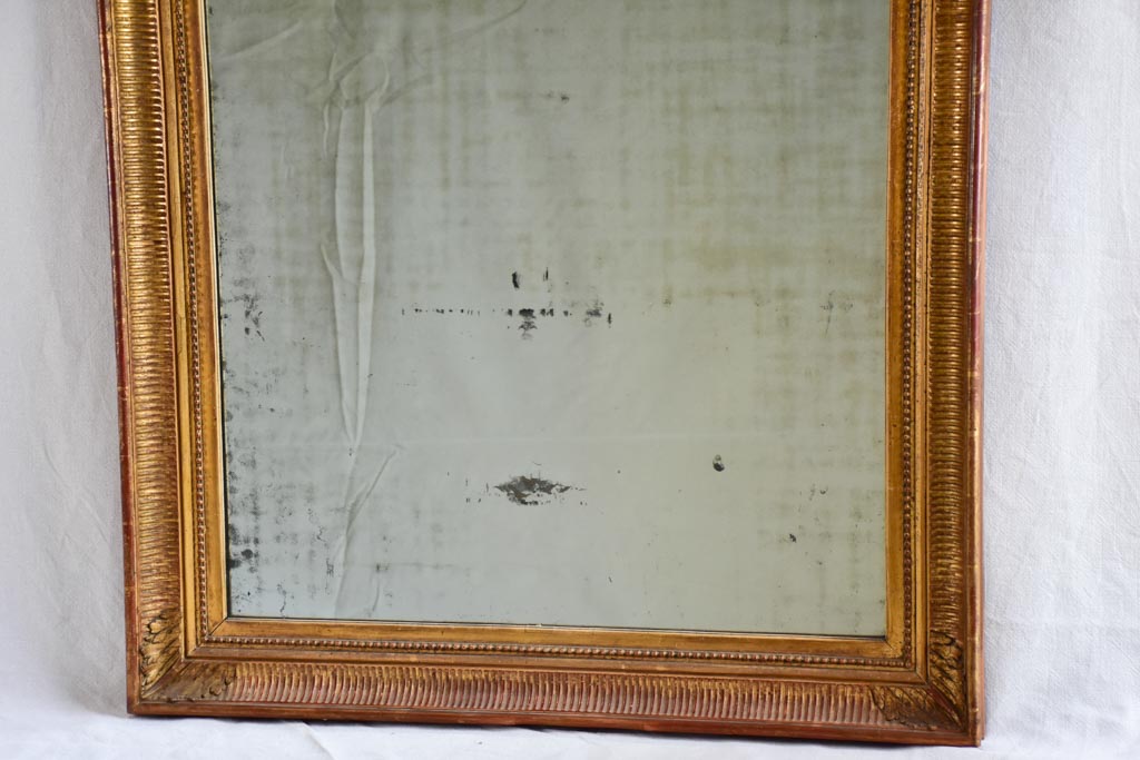 Large 19th-century Louis XVI style gilt mirror 35½" x 46½"