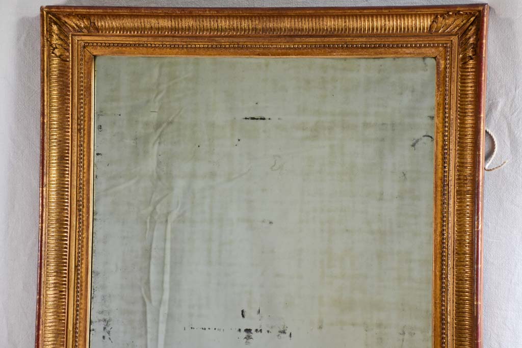 Large 19th-century Louis XVI style gilt mirror 35½" x 46½"