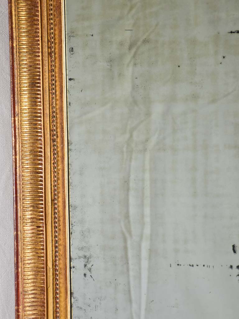 Large 19th-century Louis XVI style gilt mirror 35½" x 46½"
