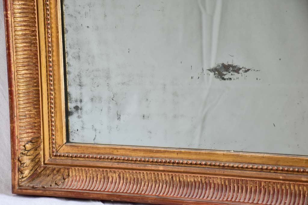 Large 19th-century Louis XVI style gilt mirror 35½" x 46½"