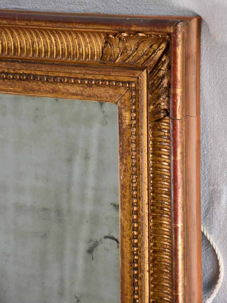 Large 19th-century Louis XVI style gilt mirror 35½" x 46½"